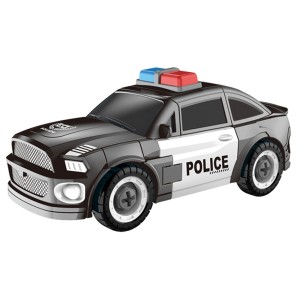 Carro Policial Transformável Em Robô Com Ferramentas 21cm