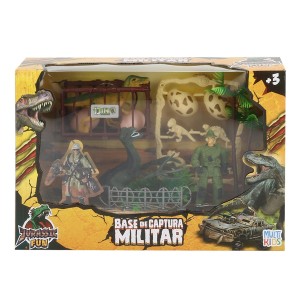 Jurassic Fun Base De Captura Militar 15p - Br1780-BR1780-68310