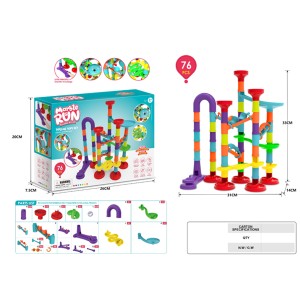 Circuito Marble Run Race Set 76 Peças Coloridas-BR1797-27783