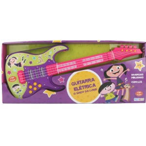 Guitarra Elétrica Show Da Luna Com Correia Ajustável Luz E Som-BR1799-26727