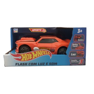 Carro Hot Wheels Flash Laranja Com Luz E Som-BR1824-30140