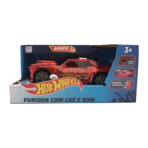 Carro Hot Wheels Furious Vermelho Com Luz E Som-BR1825-26274