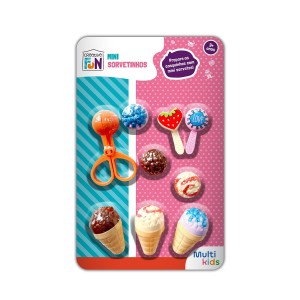 Kit Mini Sorvetinhos Blister Creative Fun Com 9 Peças