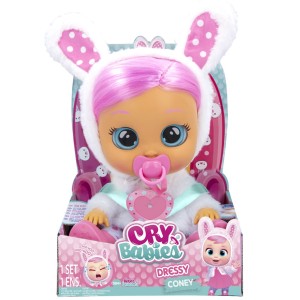 Boneca Coney Cry Babies Dressy Que Chora Com Sons 30cm