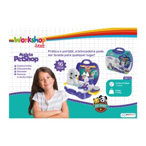 Maleta Workshop Jr Pet Shop Com 16 Itens - Br772-BR772-50323