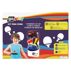 Go Play Kit Ping Pong Com 2 Raquetes E B - Br950-BR950-14079